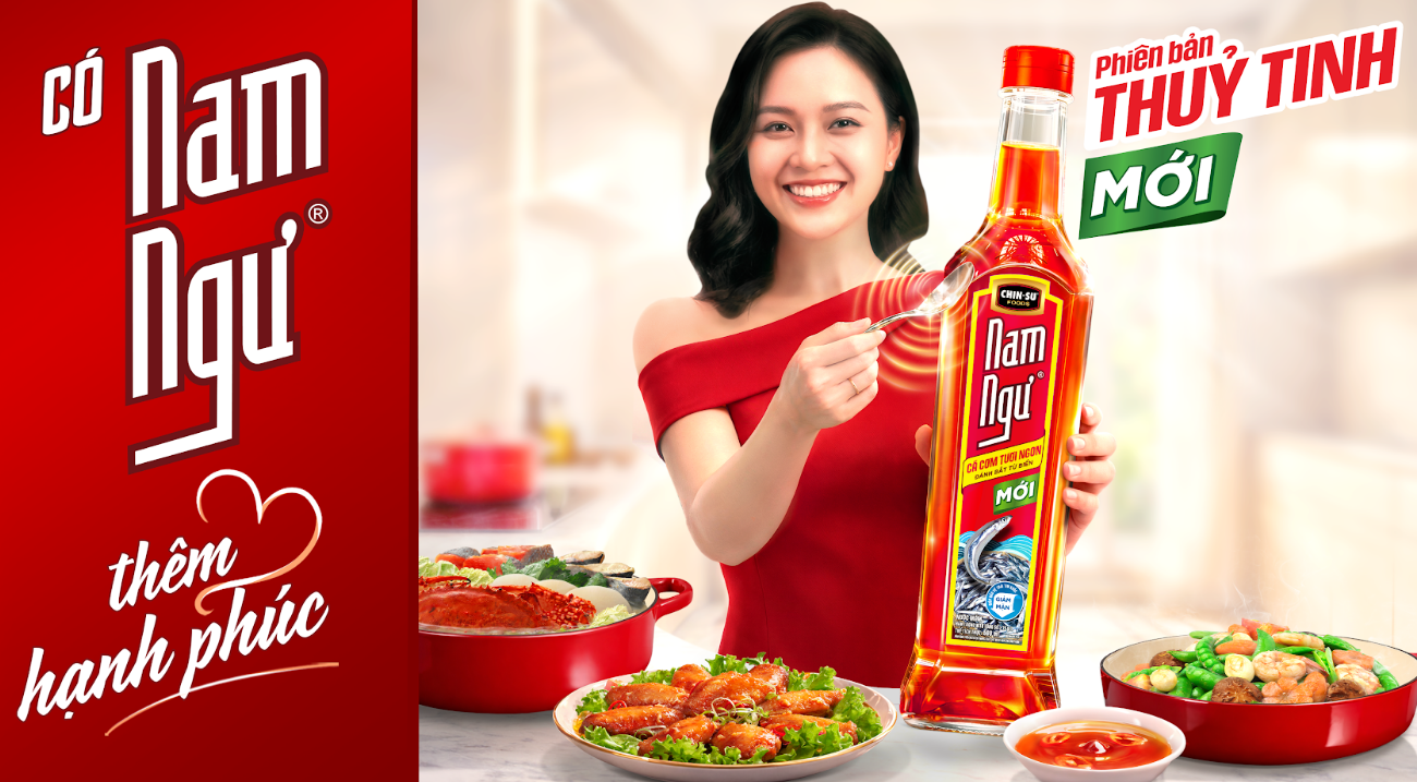 Nước mắm Nam Ngư chai thủy tinh với hương vị thơm ngon, phù hợp cho cả món chấm và món nấu