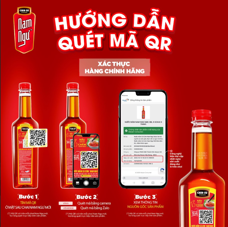 Ngoài chứa hàm lượng đạm cao, Nam Ngư tích hợp QR Code xác thực hàng chính hãng