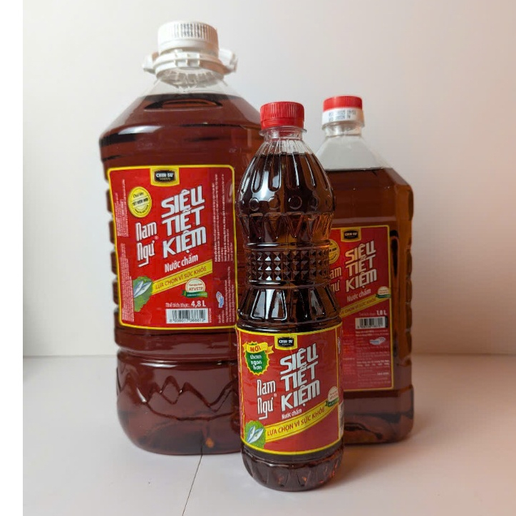 Nước mắm Siêu Tiết Kiệm Nam Ngư đa dung tích được ưa chuộng như 800ml, 4.8 lít.